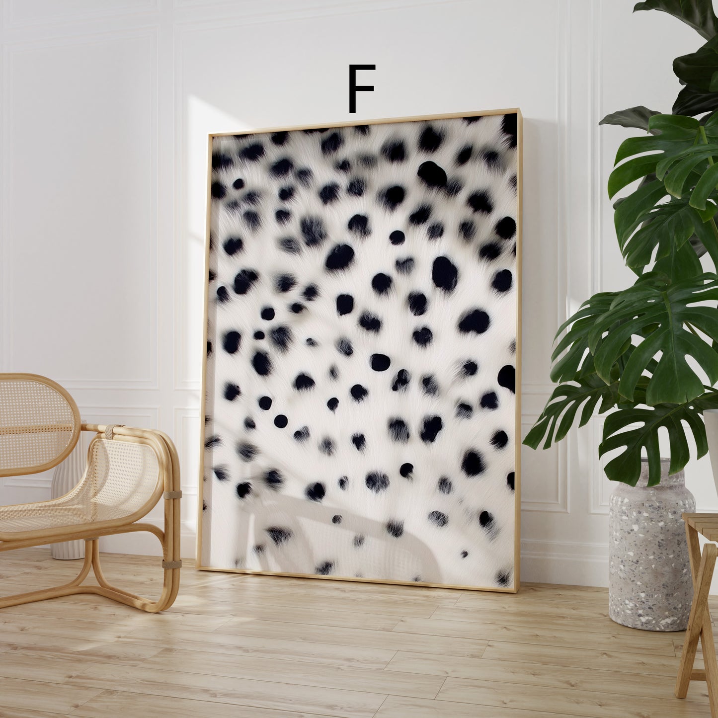 Tiermuster-Poster · Geschenkidee · Leopard Giraffe gepunktete Felloptik · Dekoprint ohne Rahmen