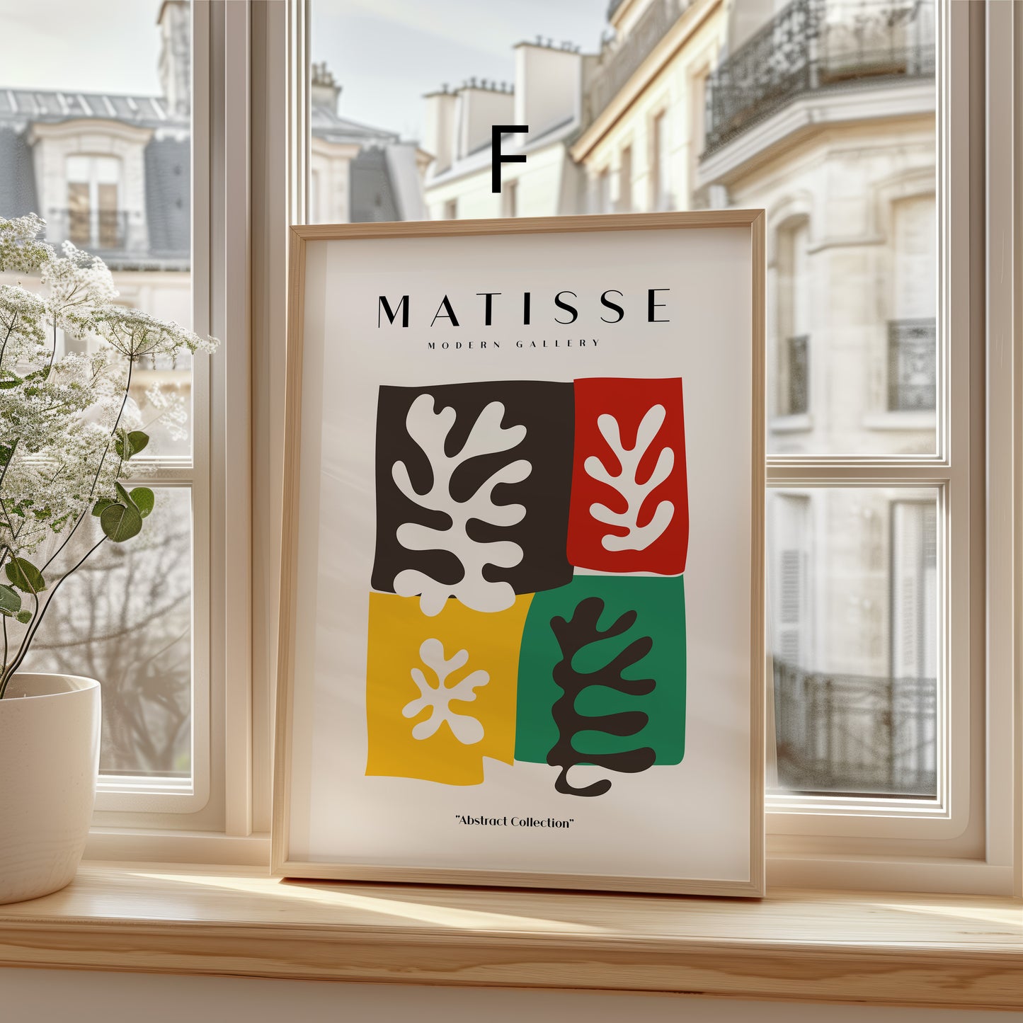 Matisse Poster · Geschenkidee · Abstrakte Scherenschnitte Bunte Formen Line Art · Dekoprint ohne Rahmen