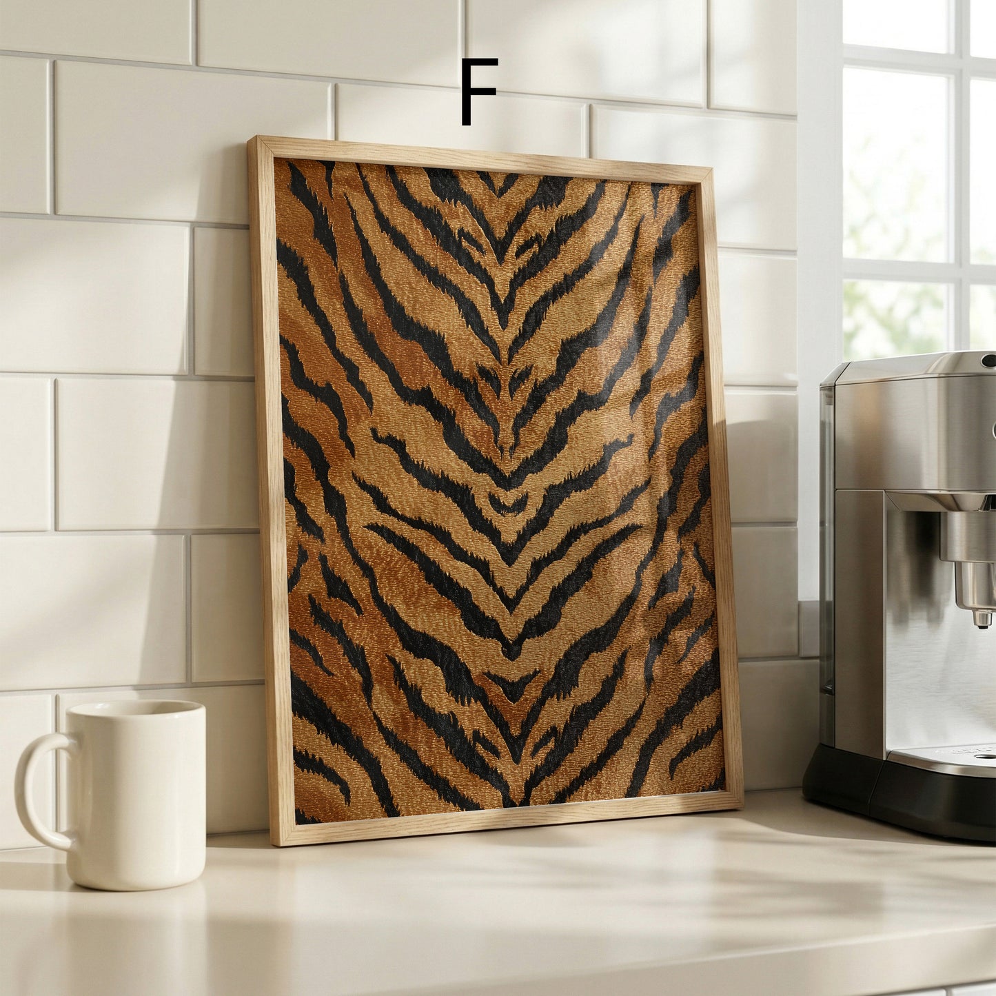 Tiermuster Poster · Geschenkidee · Tierfell Muster Wildtiere Leopard und Tiger Texturen · Dekoprint ohne Rahmen