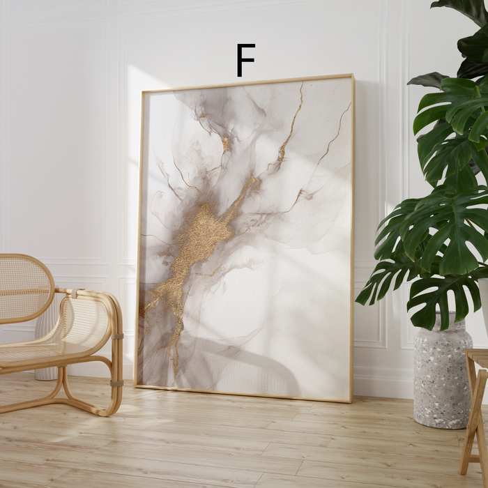 Geometrische Poster in Schwarz und Gold