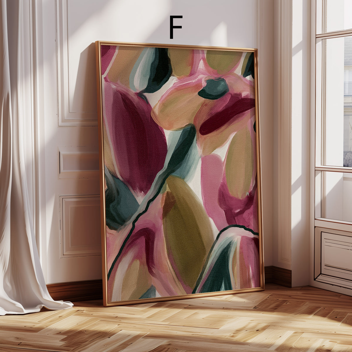 Blumen Poster Wandbilder · Florale Kunst Botanische Bilder · Wohnzimmer Deko ohne Rahmen