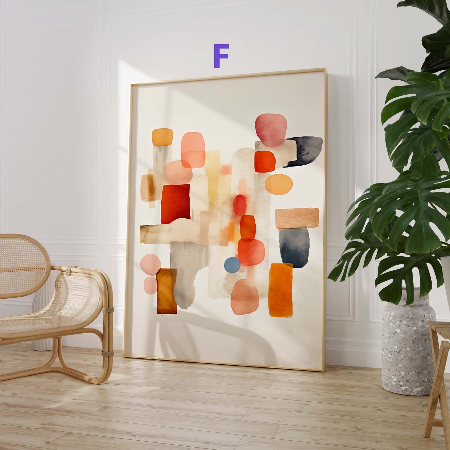 Moderne Kunst Poster · Geschenkidee · Moderne Porträts Abstrakte Kunst und Farbenfrohe Illustration · Dekoprint ohne Rahmen