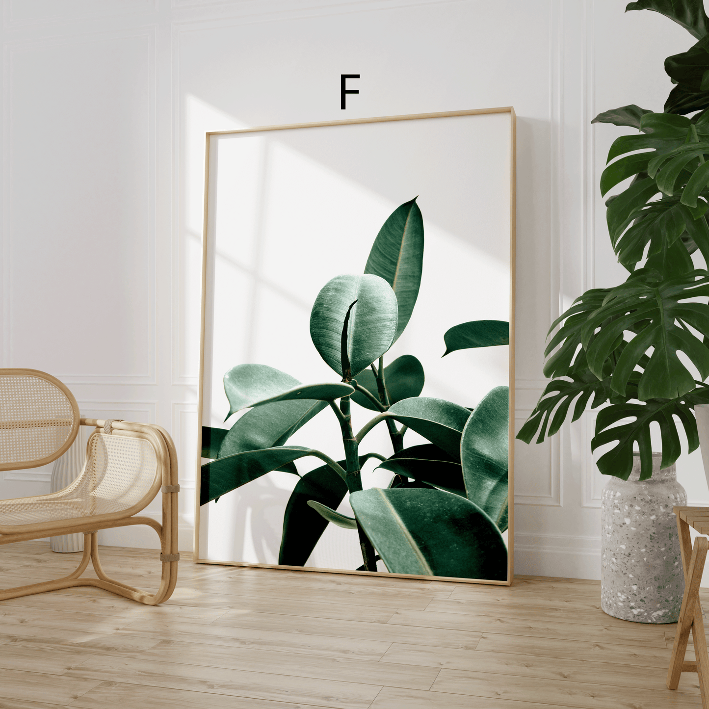 Palmenblätter Poster · Geschenkidee · Tropische Blätter Palmen Minimalistische Pflanzenkunst · Dekoprint ohne Rahmen