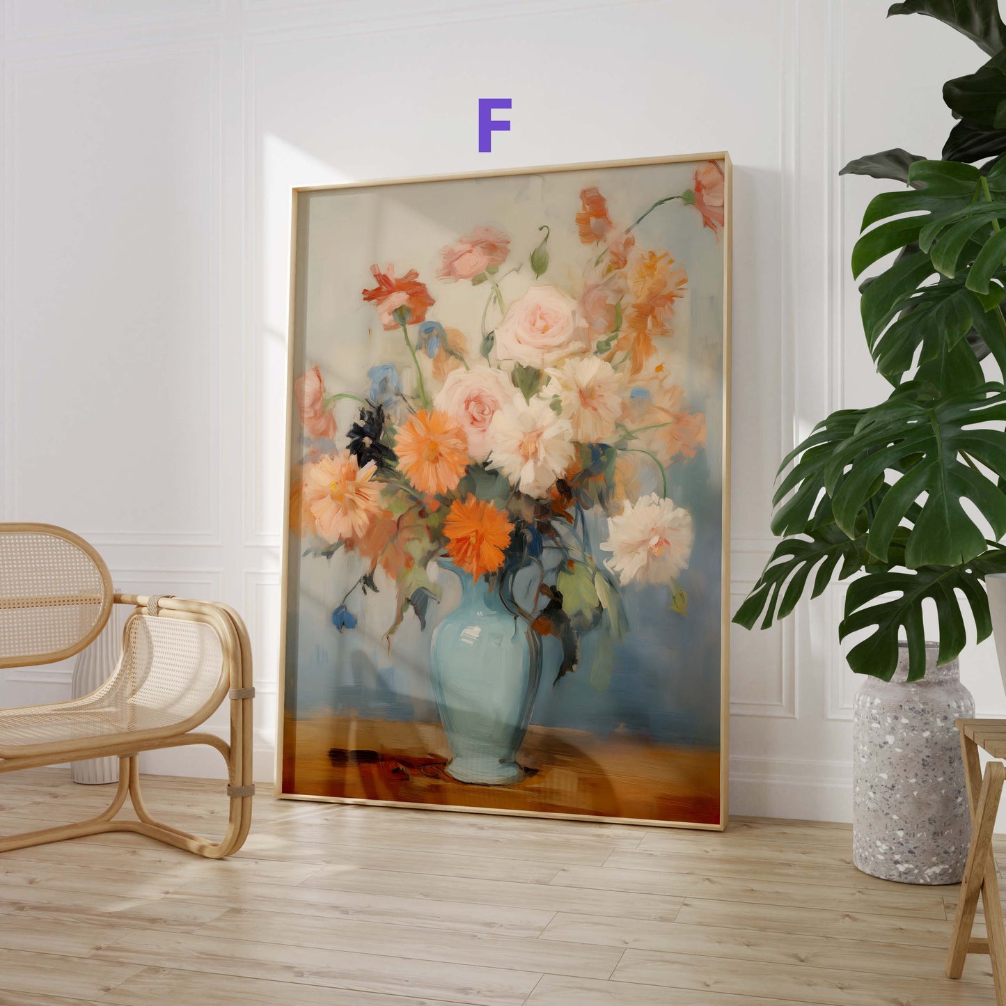 Blumen Poster · Geschenkidee · Bunte Florale Illustrationen und Romantische Blütenkunst · Dekoprint ohne Rahmen