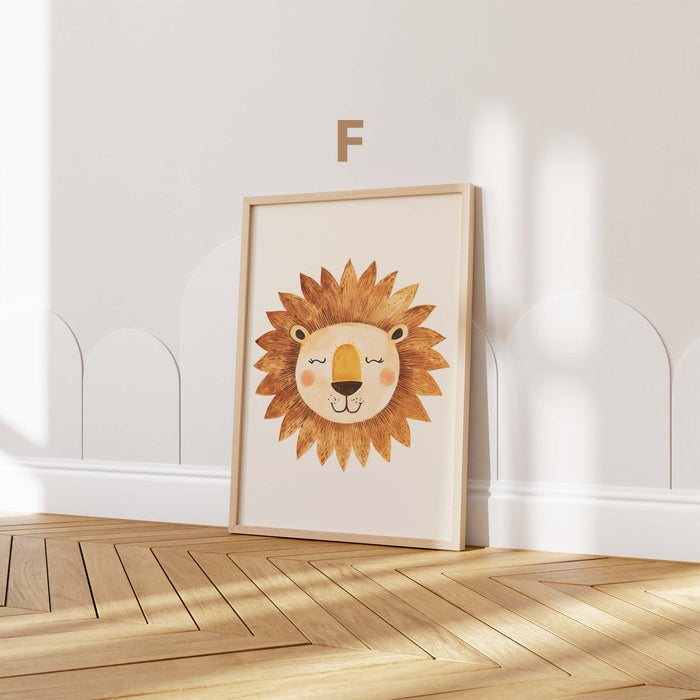 Boho Tierposter | Regenbogen, Bär, Katze & Löwe für Kinderzimmer