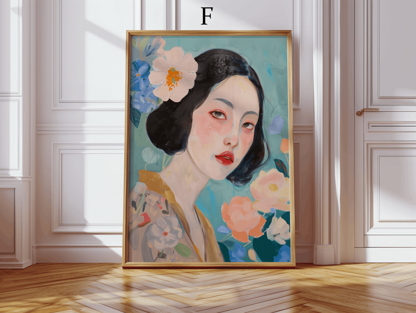 Abstrakte Portrait Poster · Geschenkidee · Mediterrane Landschaft · Dekoprint ohne Rahmen