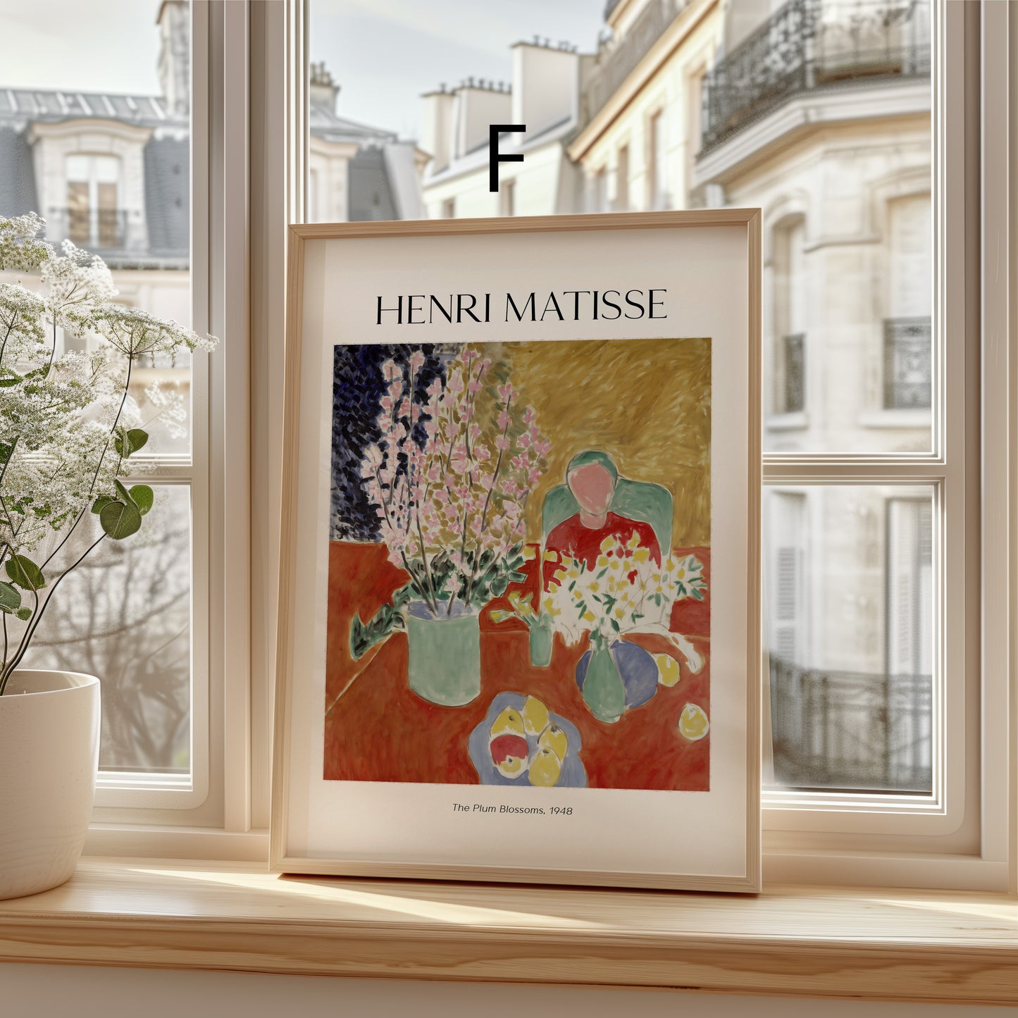 Henri Matisse Poster · Geschenkidee · Tanger Fenster Goldfisch Pflaumenblüten Pfingstrosen Fauvistisches Interieur · Dekoprint ohne Rahmen