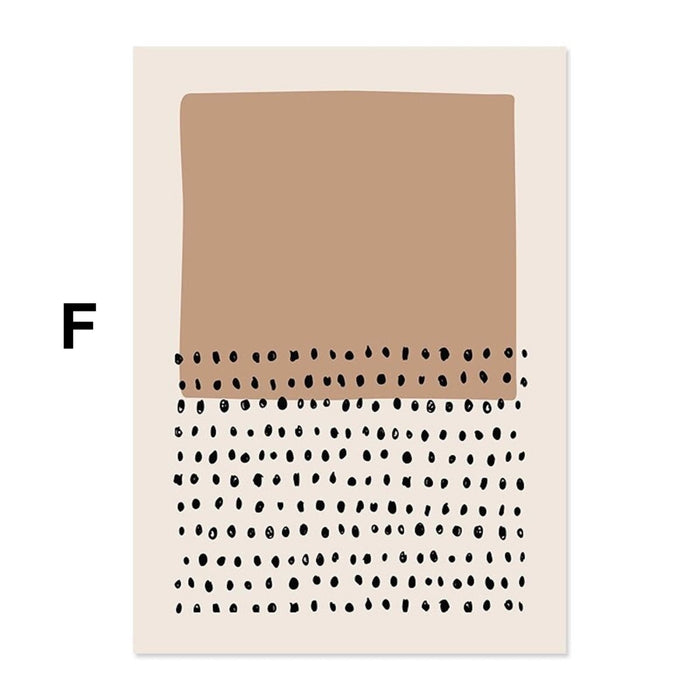 JUSTGOODMOOD Poster – Abstrakte Formen auf Baumwollleinwand