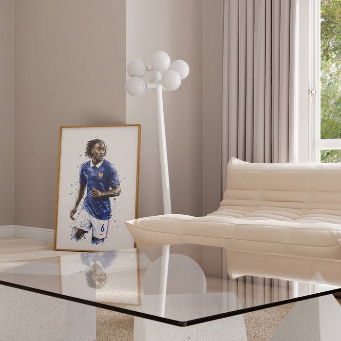 Frankreich Fußball Poster – Premium Baumwolle Kunst