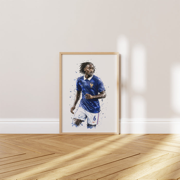 Frankreich Fußball Poster – Premium Baumwolle Kunst