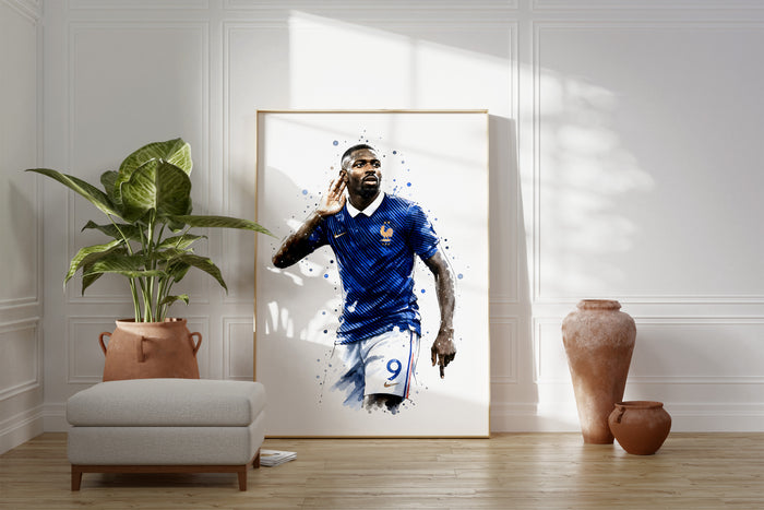 Frankreich Fußball Poster – Premium Baumwoll-Canvas