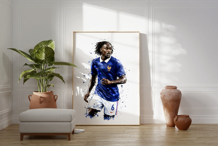 Frankreich Fußball Poster – Premium Baumwolle Kunst