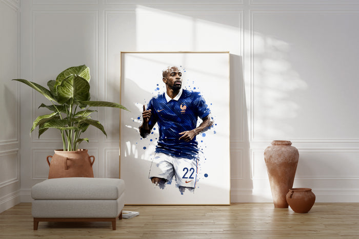 JUSTGOODMOOD Frankreich Fußball Poster auf Baumwolle