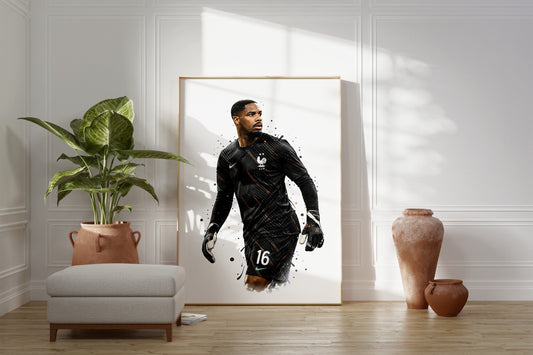 Fußball Poster Frankreich Spieler · Geschenkidee · Aquarell Sport Wandbild · Deko Print ohne Rahmen
