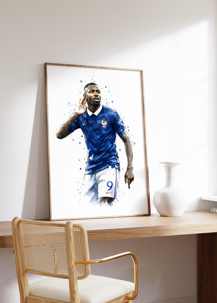 Frankreich Fußball Poster – Premium Baumwoll-Canvas