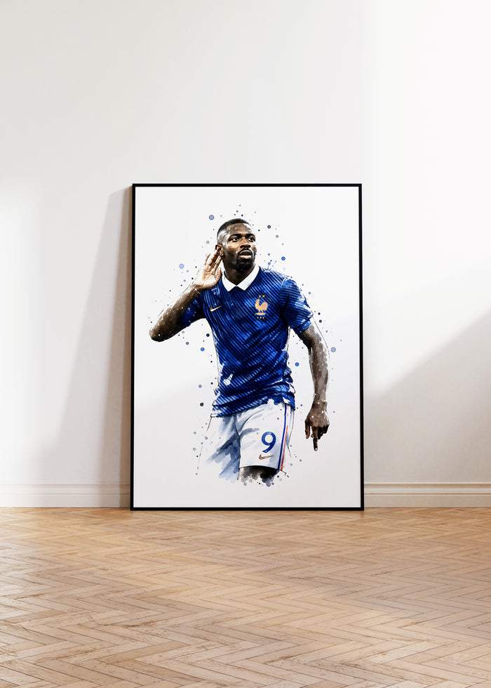 Frankreich Fußball Poster – Premium Baumwoll-Canvas