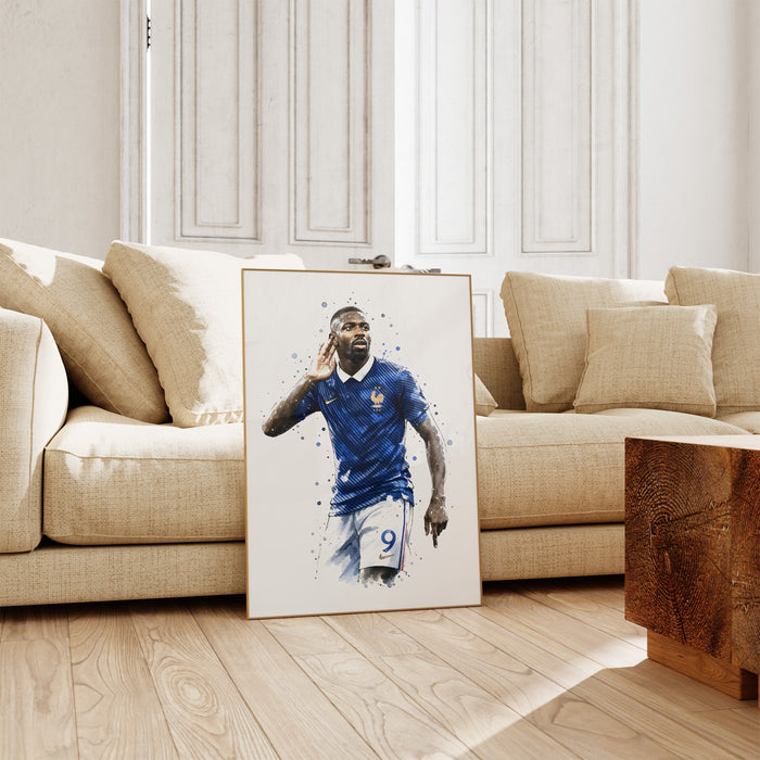 Frankreich Fußball Poster – Premium Baumwoll-Canvas