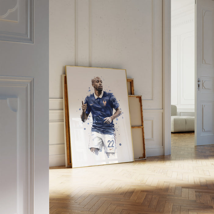 JUSTGOODMOOD Frankreich Fußball Poster auf Baumwolle