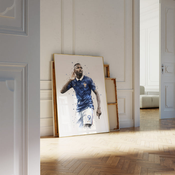 Frankreich Fußball Poster – Premium Baumwoll-Canvas