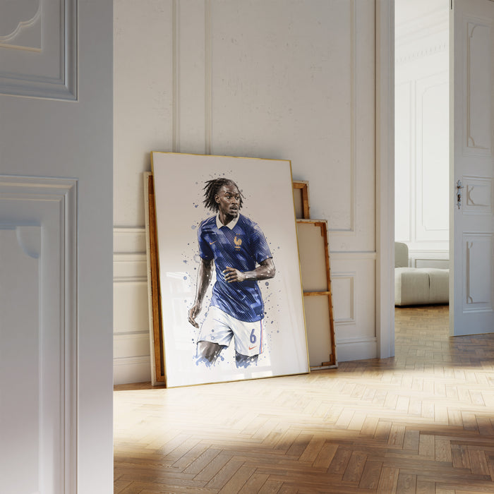 Frankreich Fußball Poster – Premium Baumwolle Kunst