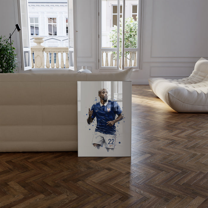 JUSTGOODMOOD Frankreich Fußball Poster auf Baumwolle