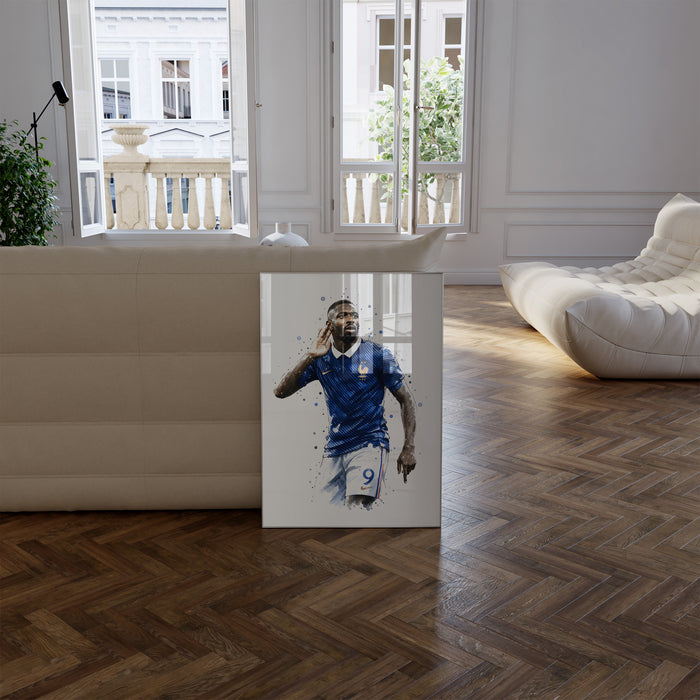 Frankreich Fußball Poster – Premium Baumwoll-Canvas