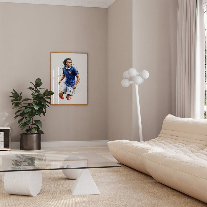 Frankreich Fußball Poster – Premium Canvas Kunst