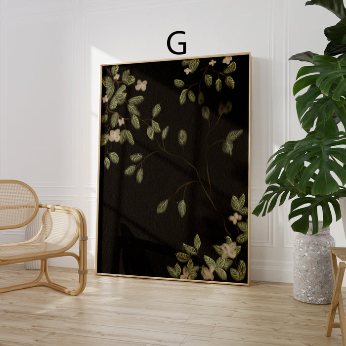 Geschenkidee · Botanische Blumen und Schwan Poster Ästhetische Natur und Mode Kunst · Dekoprint ohne Rahmen | JUSTGOODMOOD