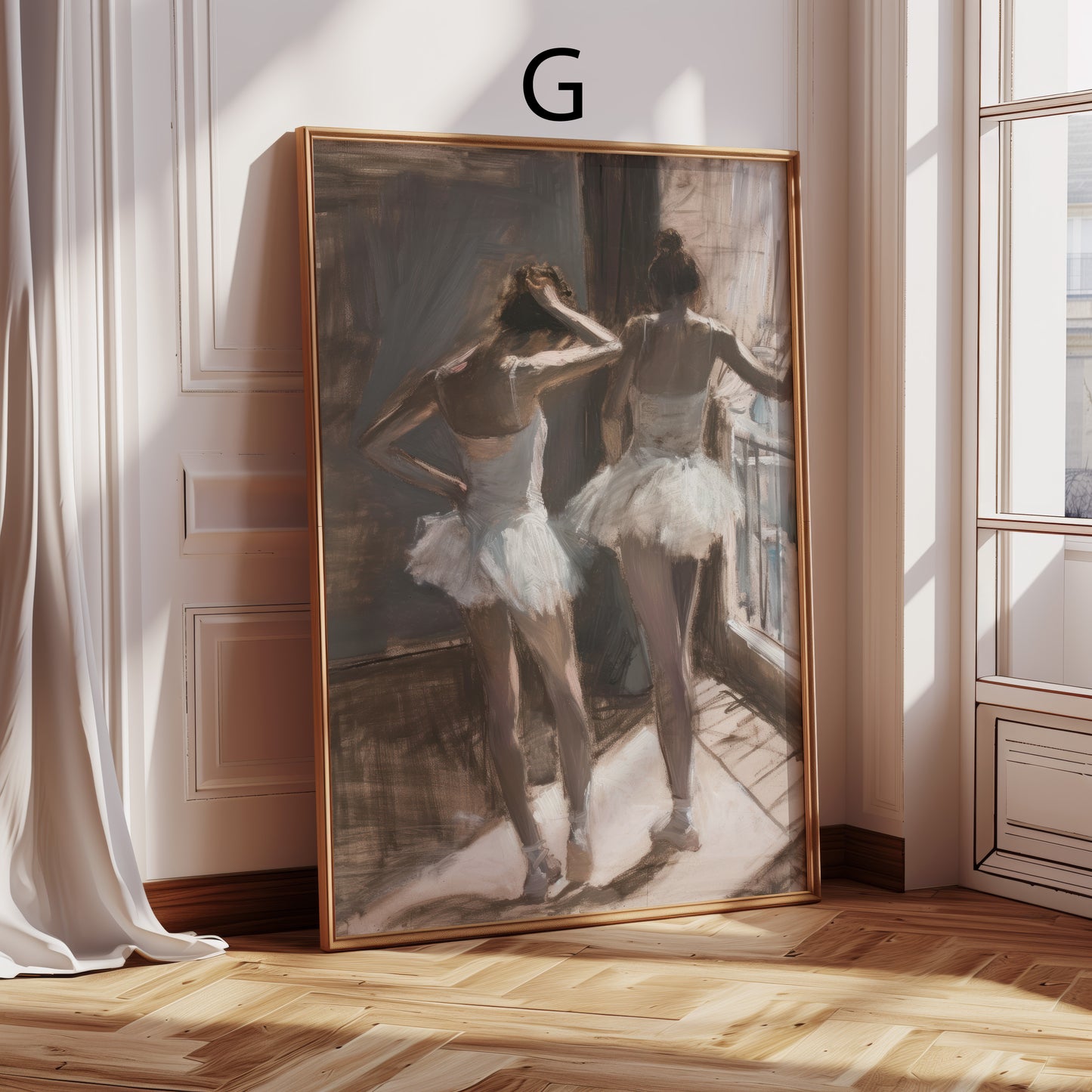 Moderne Vintage Kunst Poster · Geschenkidee · Ballett Landschaft Blumen Figurative Wandkunst · Dekoprint ohne Rahmen
