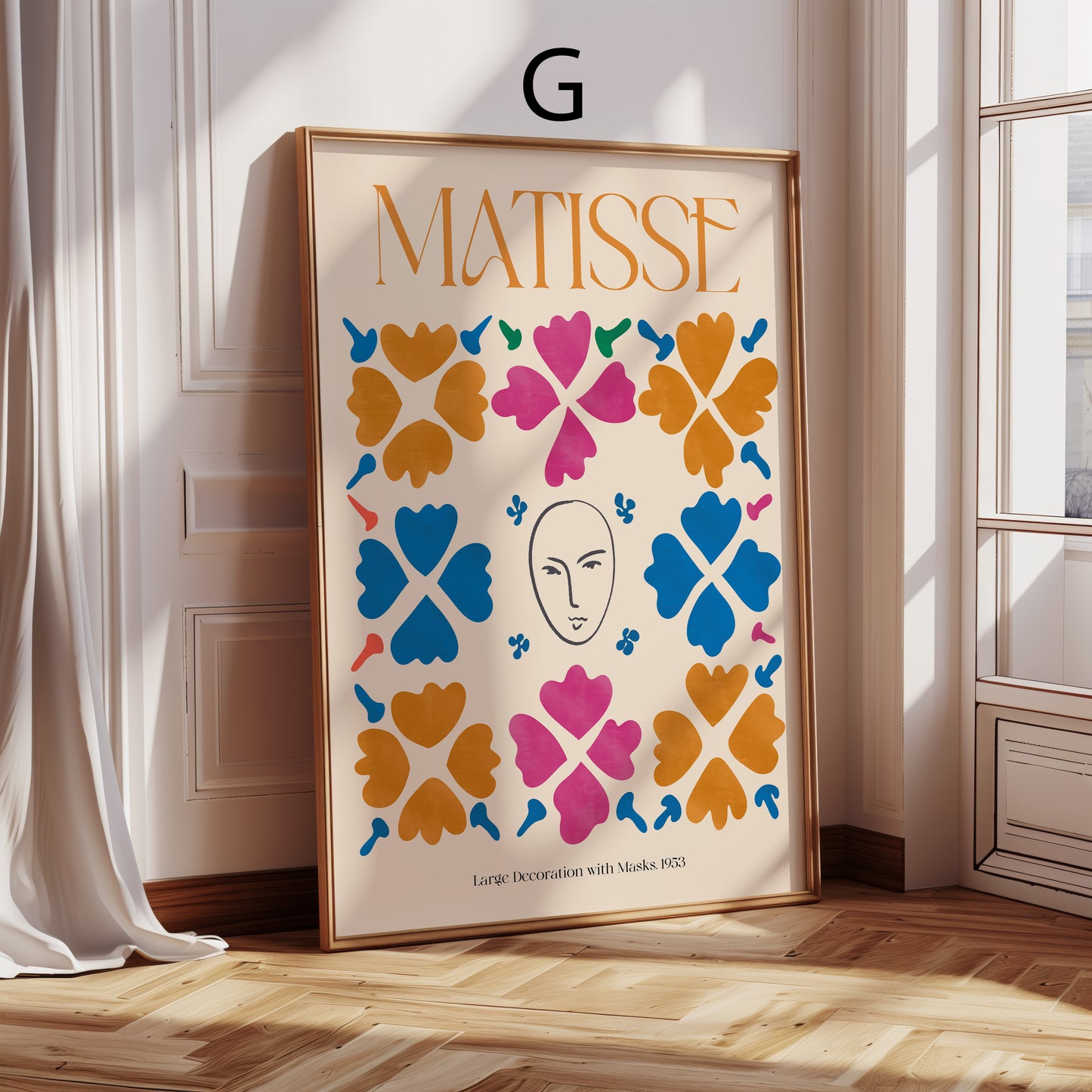 Henri Matisse Poster · Geschenkidee · Scherenschnitt Masken Abstrakte Formen Bunte Kompositionen · Dekoprint ohne Rahmen