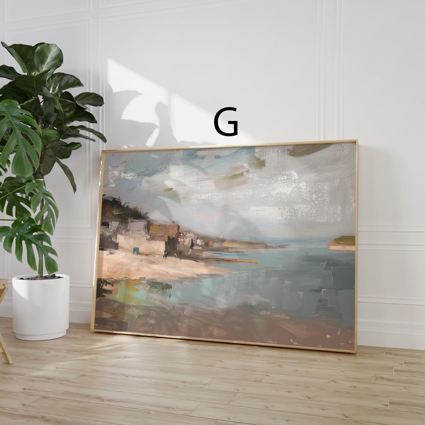 Moderne Vintage Landschaft Poster · Geschenkidee · Segelschiff Stadtansicht Stillleben Klassische Wandkunst · Dekoprint ohne Rahmen