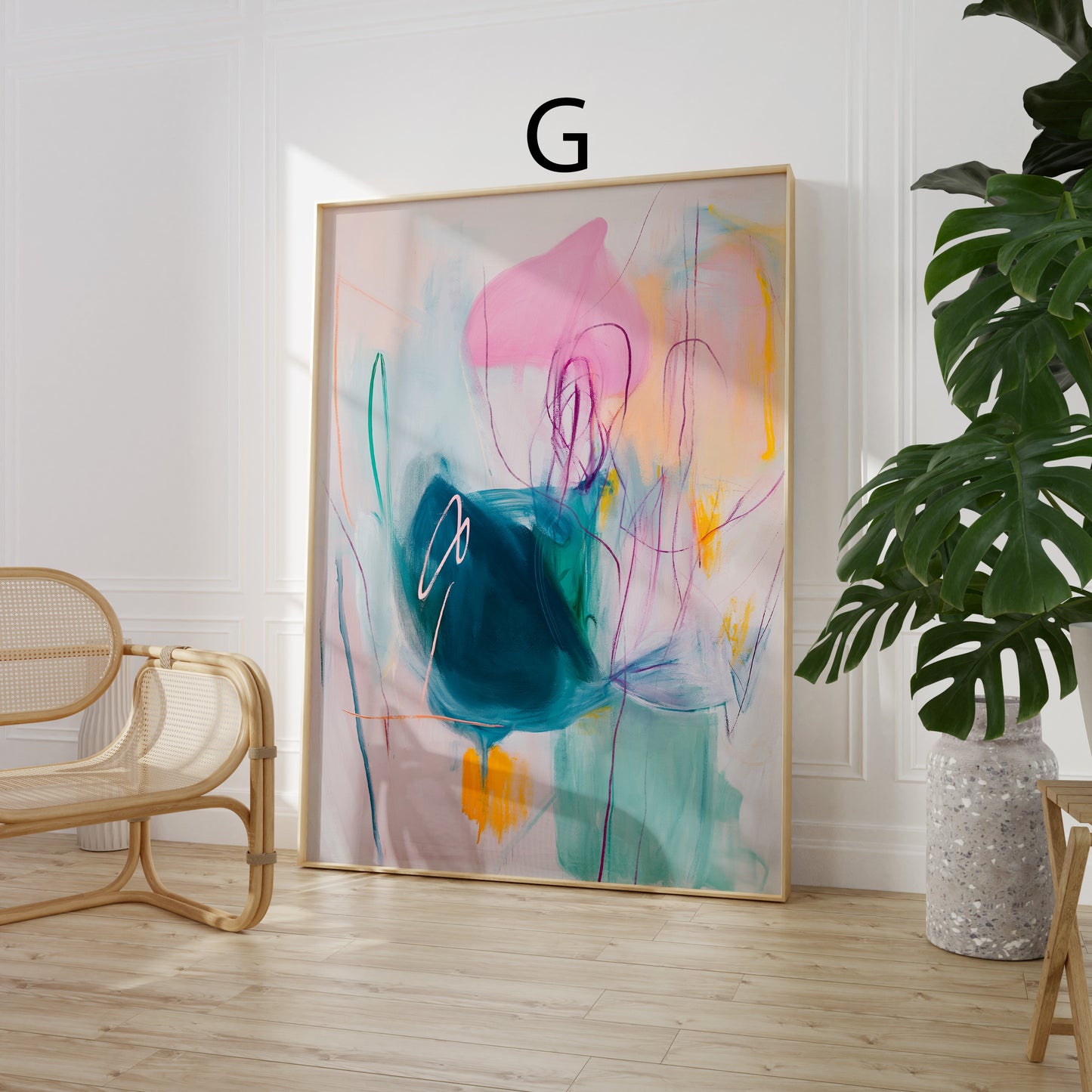 Abstrakte Poster · Geschenkidee · Moderne Kunst mit starken Farbkontrasten · Dekoprint ohne Rahmen
