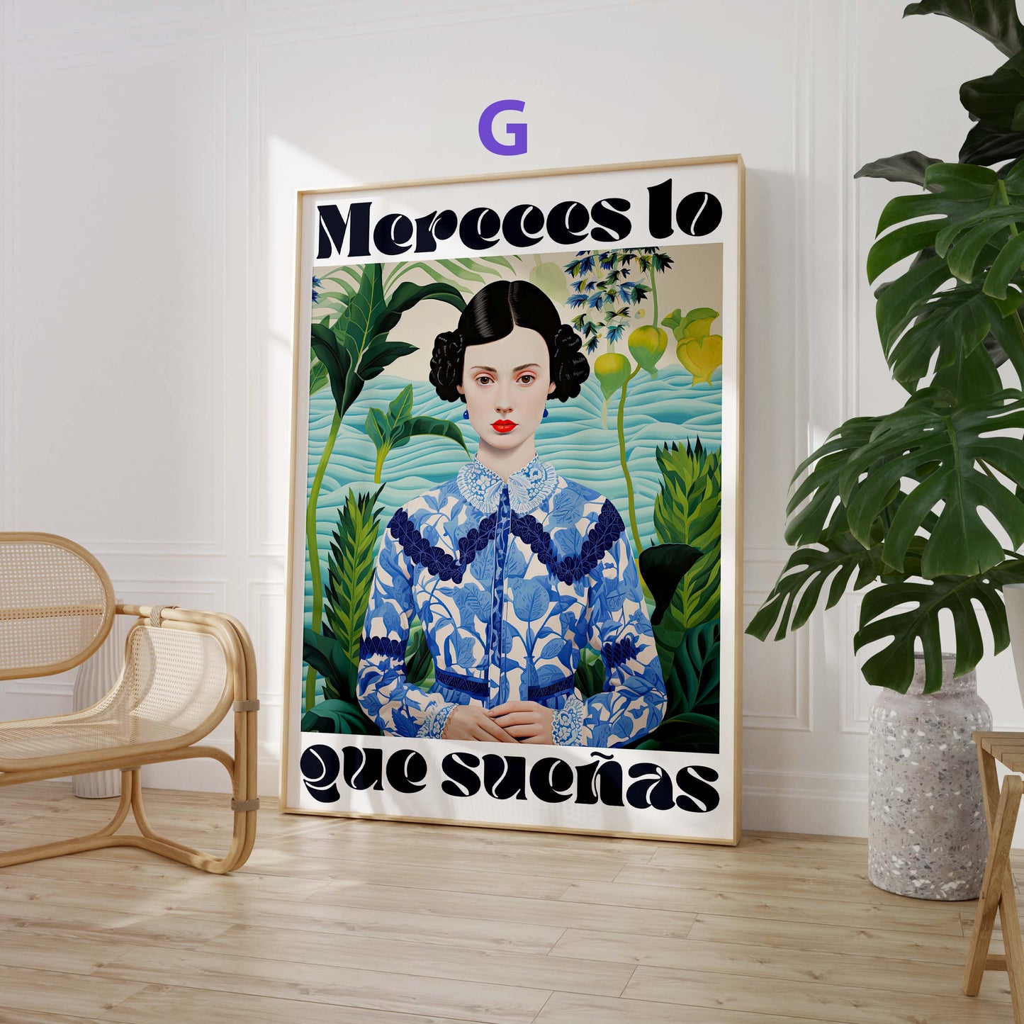Moderne Kunst Poster · Geschenkidee · Moderne Porträts Abstrakte Kunst und Farbenfrohe Illustration · Dekoprint ohne Rahmen