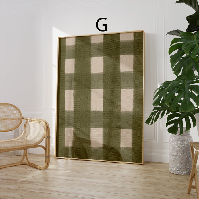 Geschenkidee · Streifen und Karo Muster Poster Ästhetische Geometrische Prints · Dekoprint ohne Rahmen | JUSTGOODMOOD