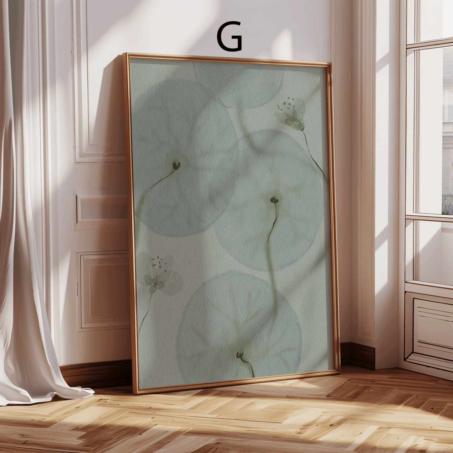Aquarell Natur Poster · Geschenkidee · Botanische Blätte Sanfte Landschaften Abstrakte Waldkunst · Dekoprint ohne Rahmen