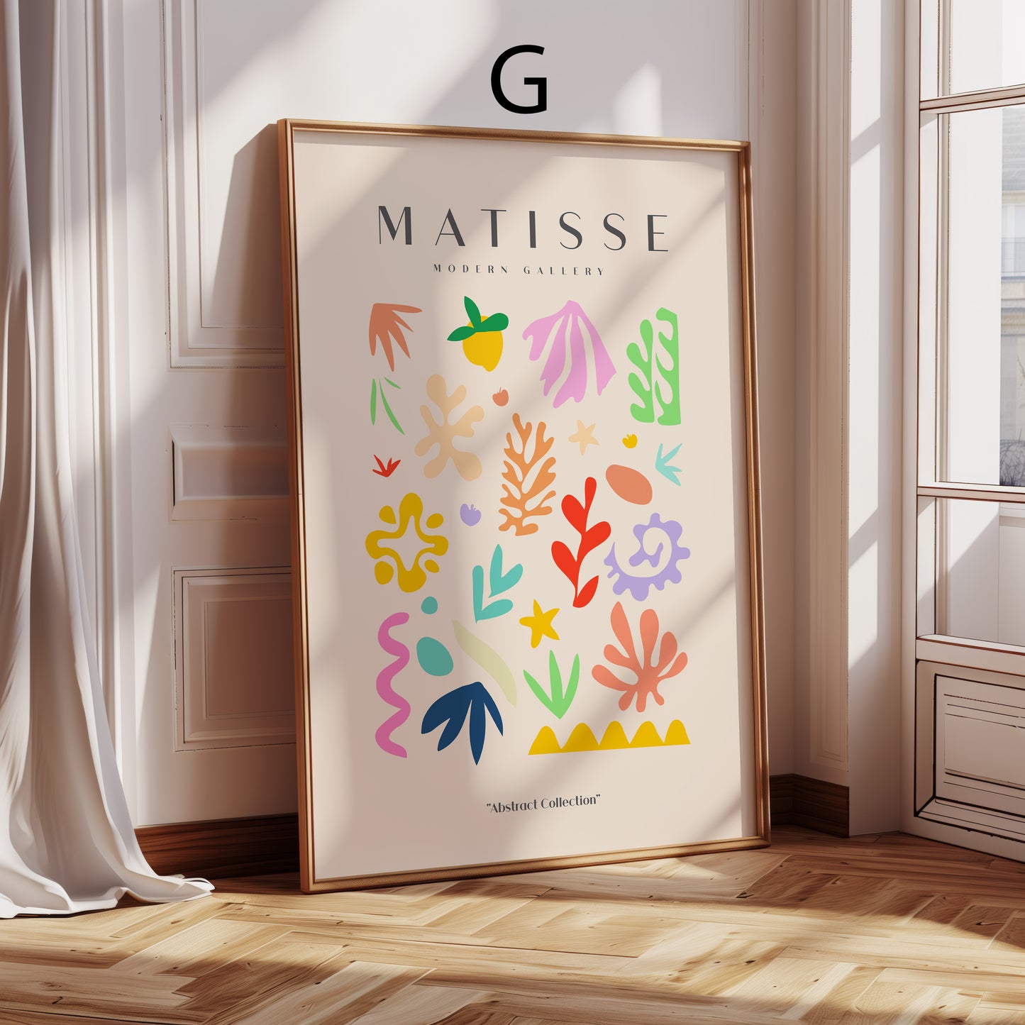 Matisse Poster · Geschenkidee · Line Art Gesichter Abstrakte Formen Farbenfrohe Kunst · Dekoprint ohne Rahmen