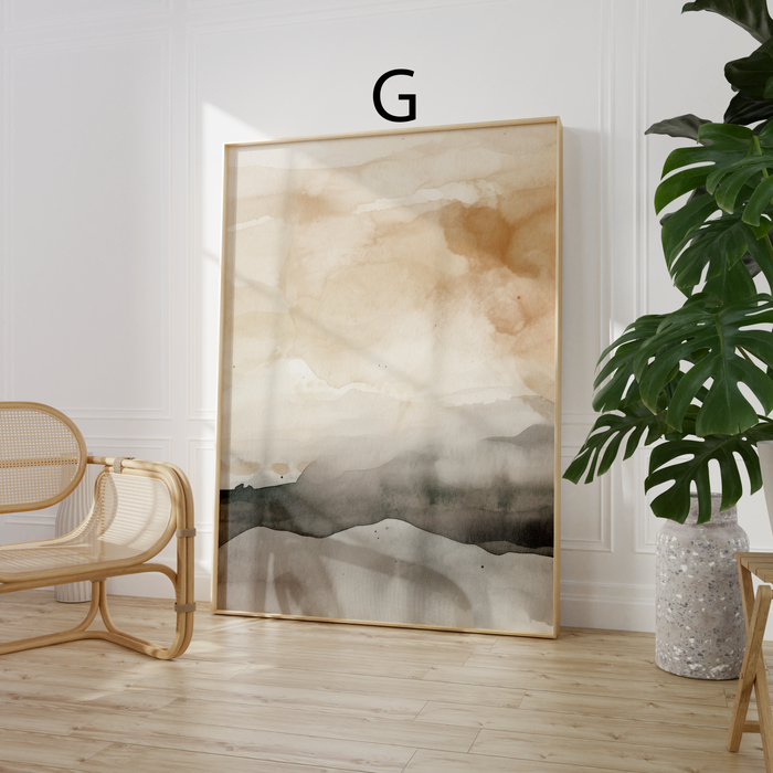 Aquarell-Poster in neutralen Farben