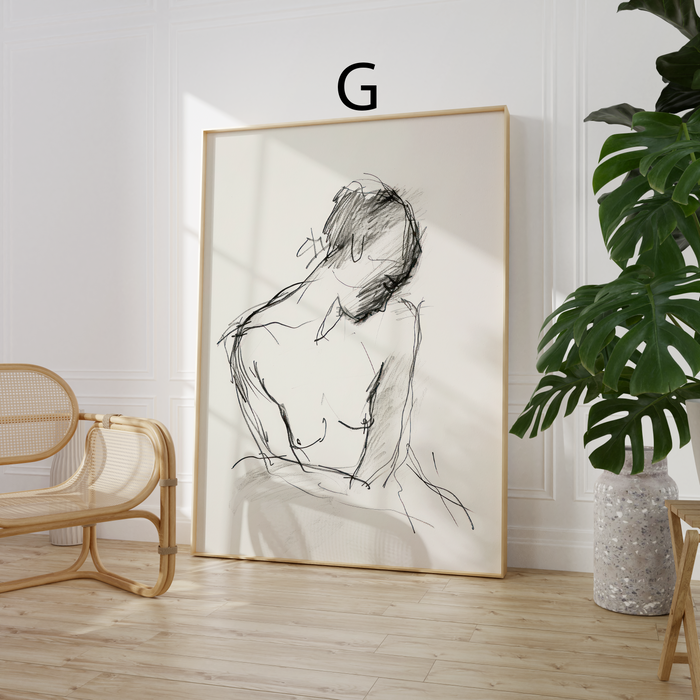 Vintage Poster mit Blumen & Küstenblick