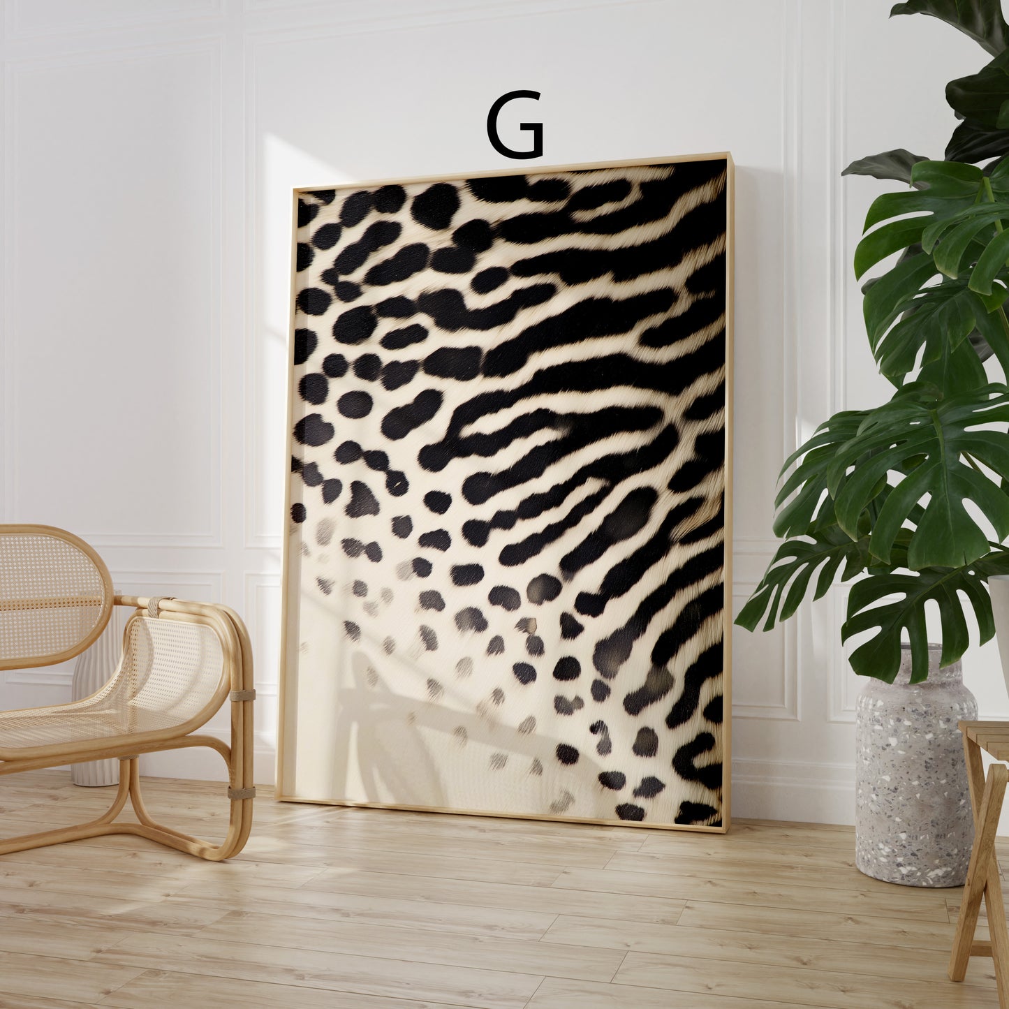 Wildtiermuster Poster · Geschenkidee · Leopard Tiger Gepard  Felloptik · Dekoprint ohne Rahmen
