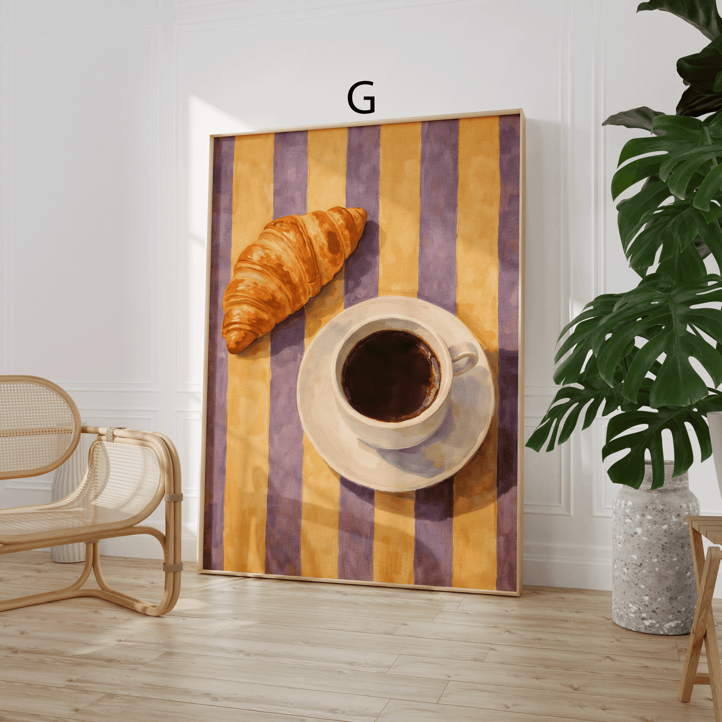 Paris Poster · Geschenkidee · Französische Typografie Café Eiffelturm Illustration · Dekoprint ohne Rahmen