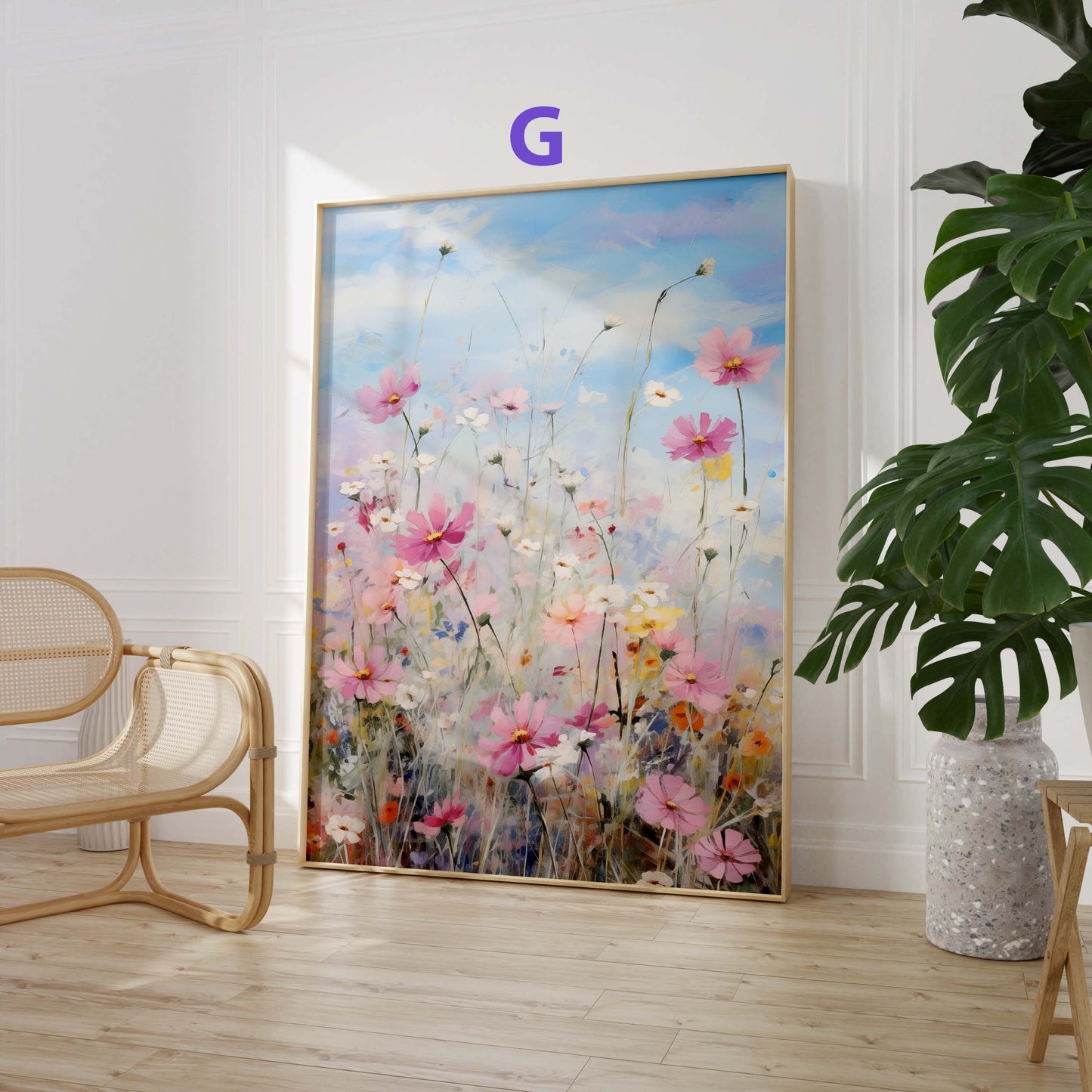 Blumen Poster · Geschenkidee · Bunte Wildblumen · Florale Aquarellmalerei · Vintage Stil · Dekoprint ohne Rahmen
