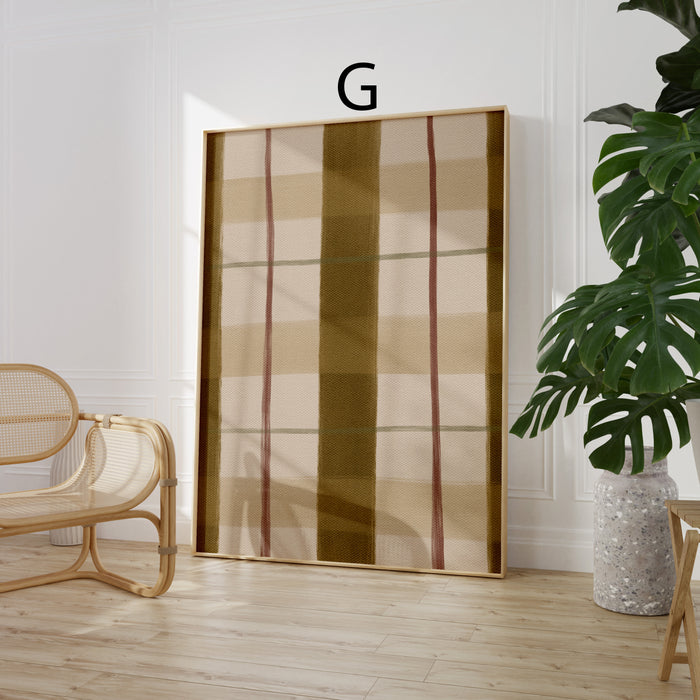 Geschenkidee · Karomuster und Kleine Blumen Poster Ästhetische Muster Prints · Dekoprint ohne Rahmen | JUSTGOODMOOD