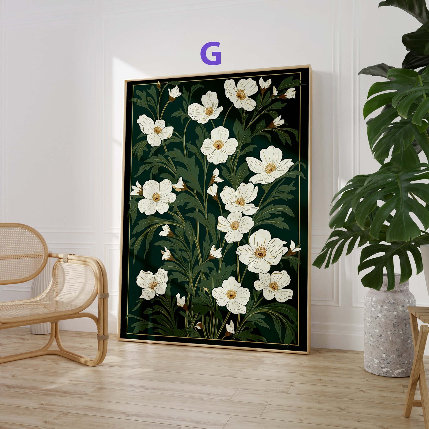 Blumen Poster · Geschenkidee · Moderne Botanische Illustrationen und Farbenfrohe Blütenkunst · Dekoprint ohne Rahmen