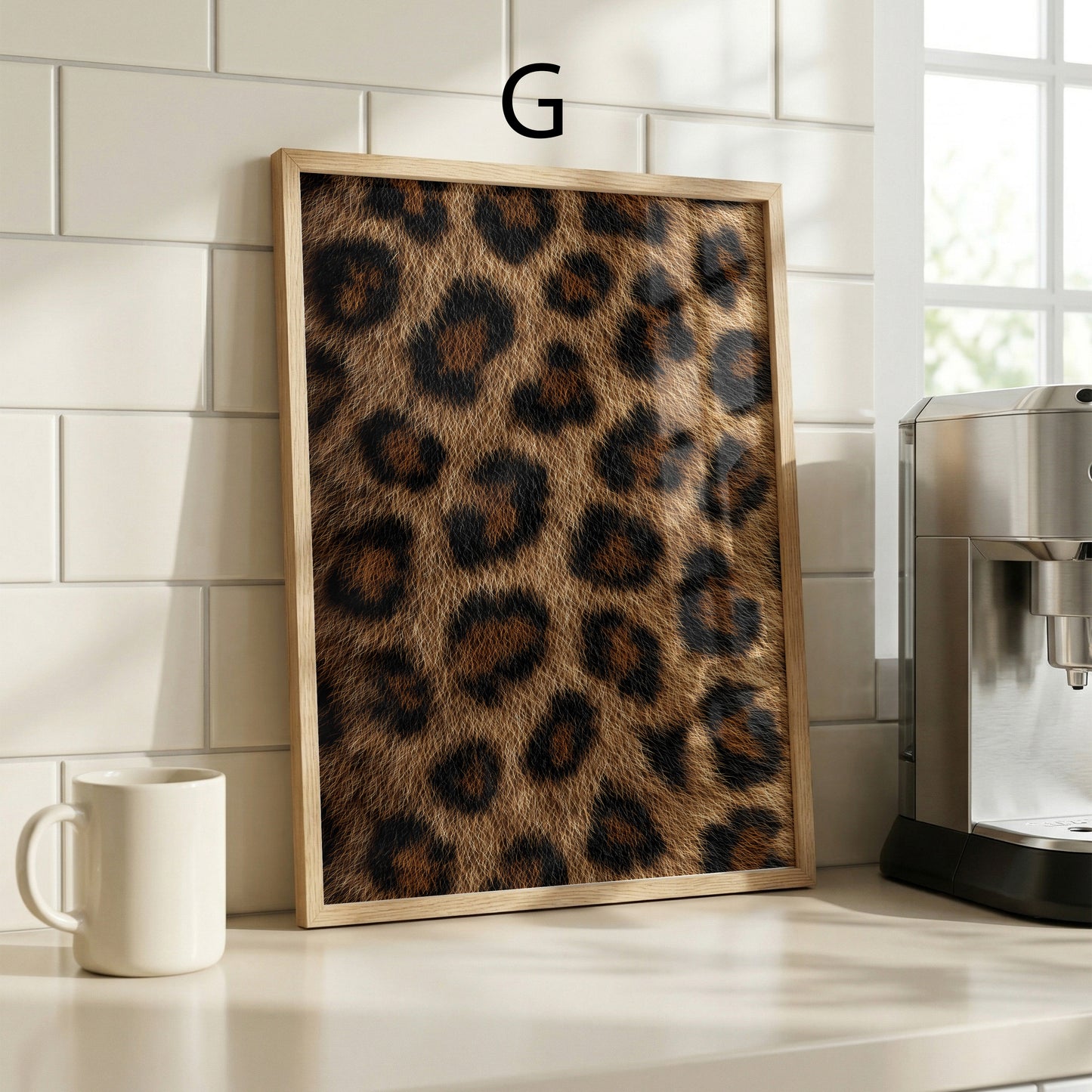 Tiermuster Poster · Geschenkidee · Stilvolle Zebra und Raubkatzen Fell Texturen Leopard Muster · Dekoprint ohne Rahmen