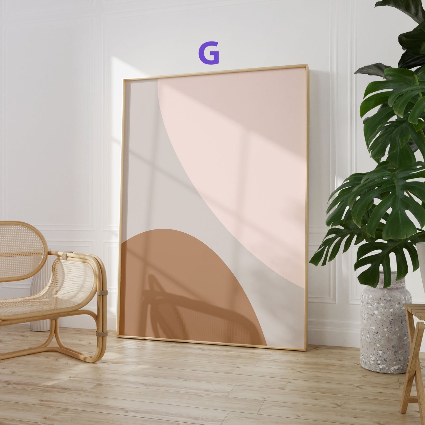 Boho Frauen Poster · Geschenkidee · Terrakotta, Minimalistische Figuren und Abstrakte Formen · Dekoprint ohne Rahmen