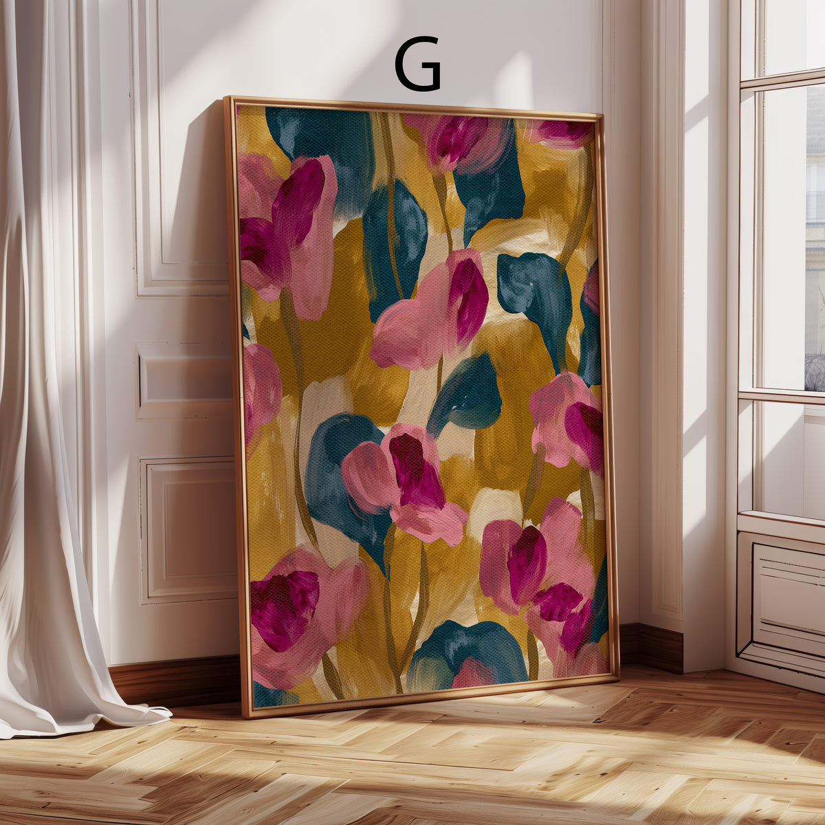 Blumen Poster Wandbilder · Florale Kunst Botanische Bilder · Wohnzimmer Deko ohne Rahmen