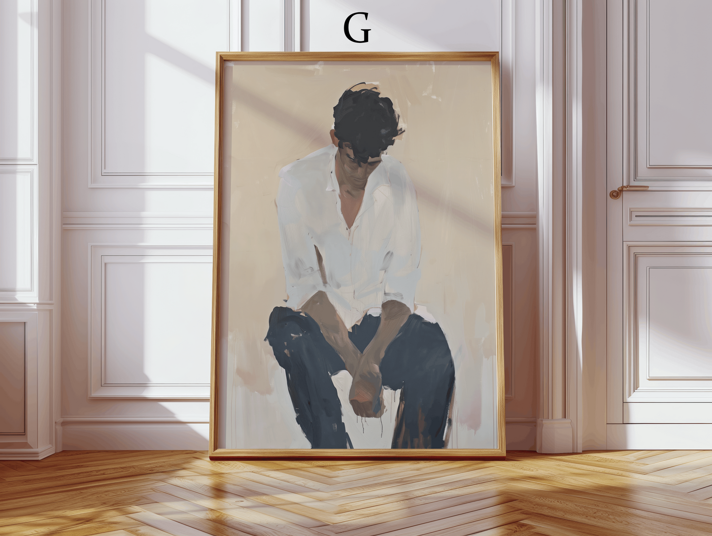 Abstrakte Portrait Poster · Geschenkidee · Mediterrane Landschaft · Dekoprint ohne Rahmen