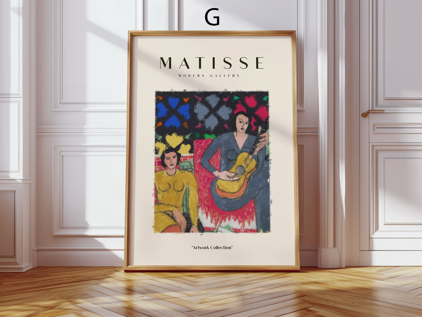 Matisse Poster · Geschenkidee · Abstrakte Scherenschnitte Porträts Farbenfrohe Kunst · Dekoprint ohne Rahmen