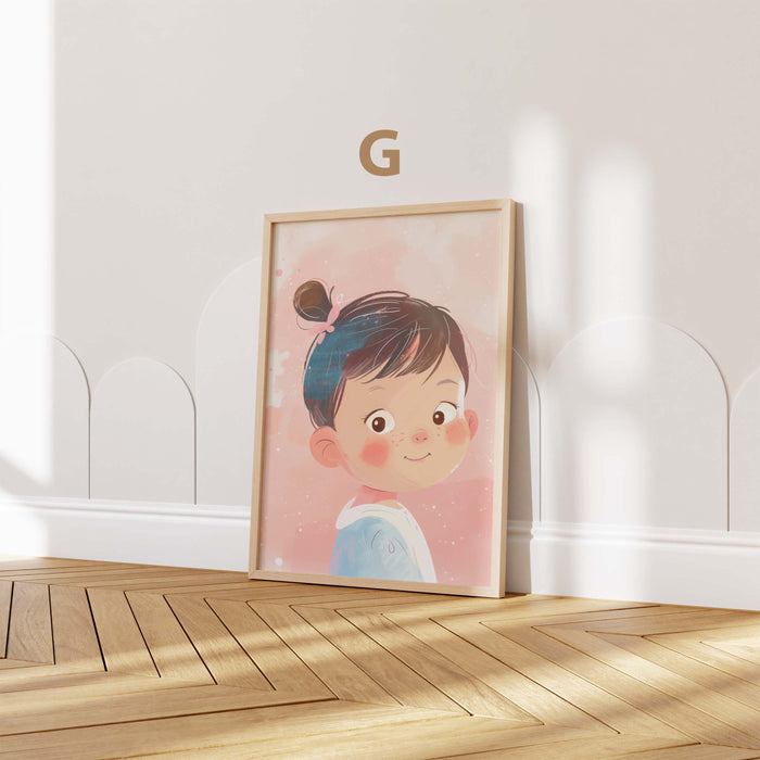 Mädchen Kinderzimmer Poster mit Einhorn und Katzen