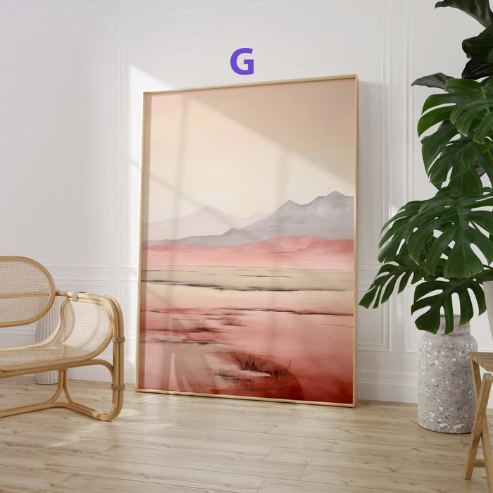 JUSTGOODMOOD Aquarell Bergposter – lebendige Farben